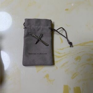 David Yurman cross pendant brushed gold